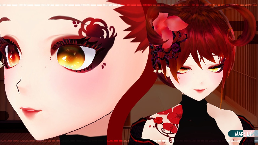 Red Camellia (FEMALE/MALE VROID TEXTURE)