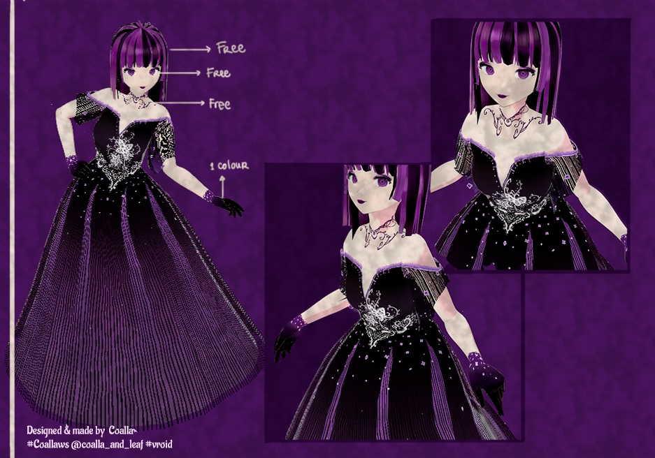 Ball gown VROID texture