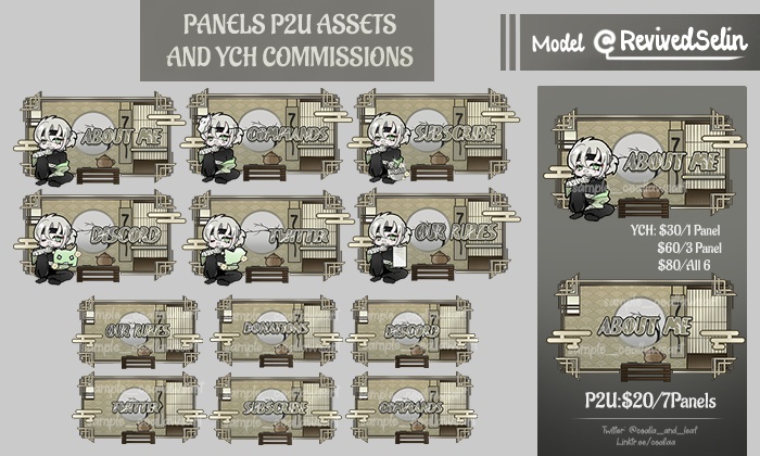 Tea Room Twitch Panels Asset 