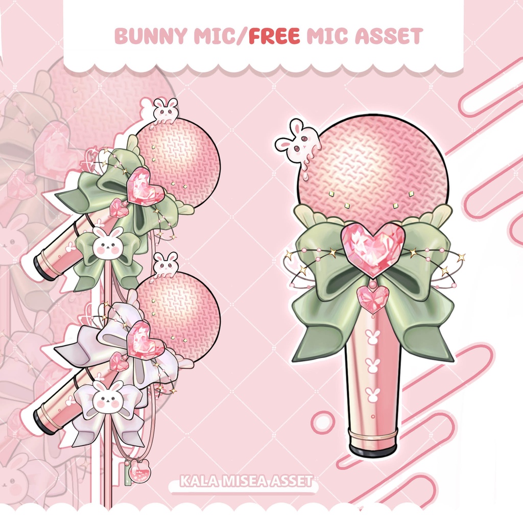 FREE ASSET VTUBER BUNNY MIC