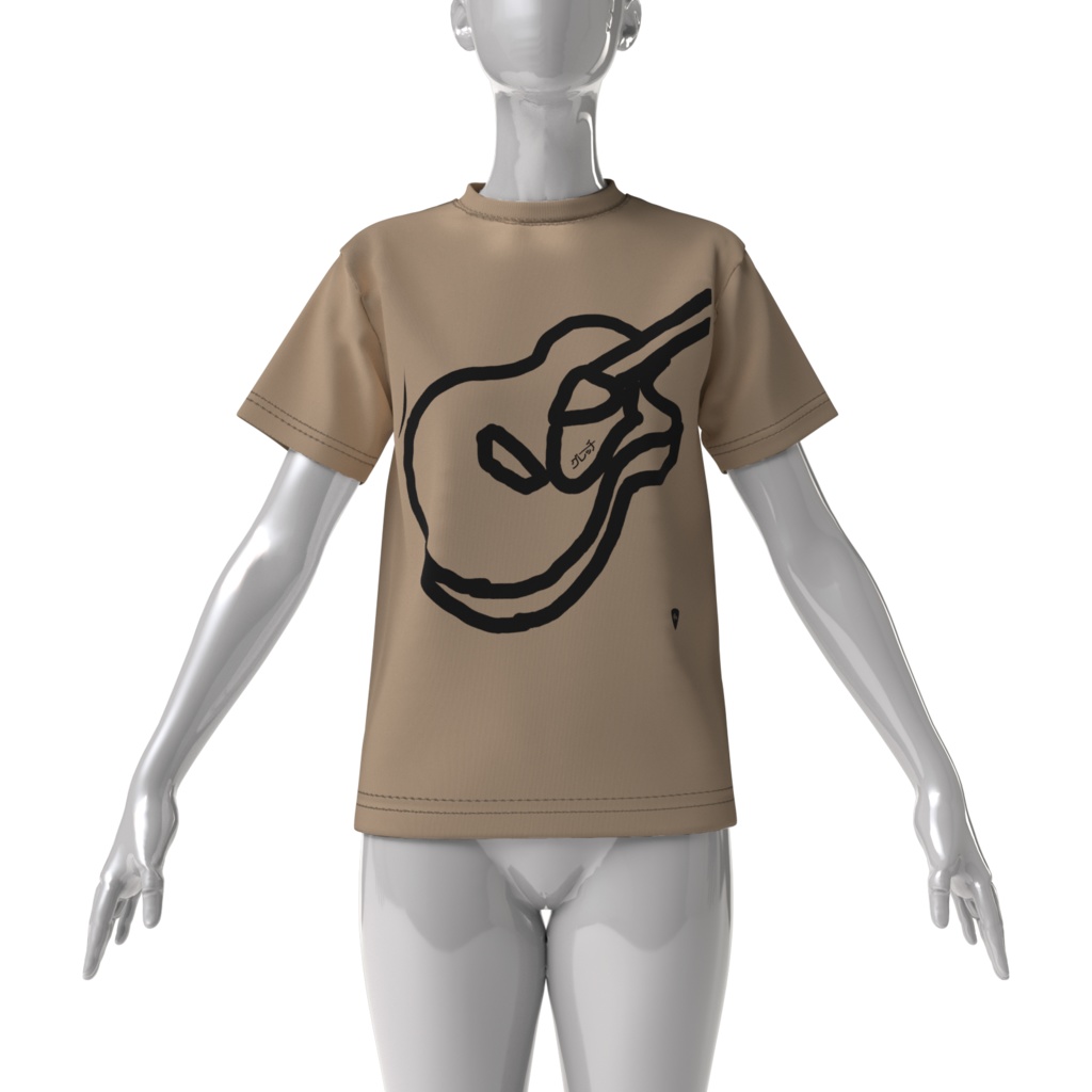 樽生Tシャツ(ギター) 【サンドベージュ】