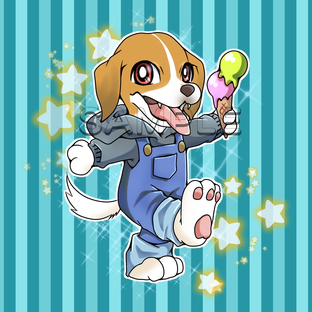 動物の似顔絵、イラストオーダー