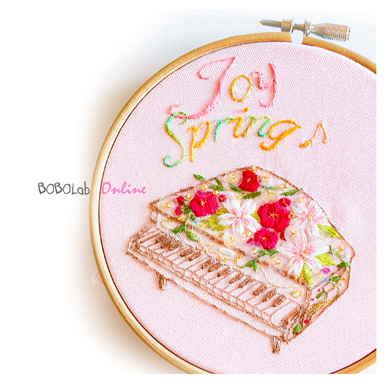 刺繡図案：春の音♪