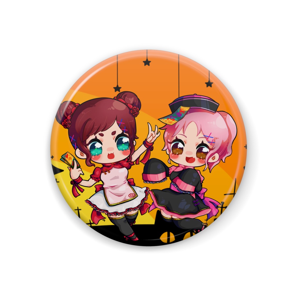めるぴかハロウィングッズ 缶バッチめるぴかver