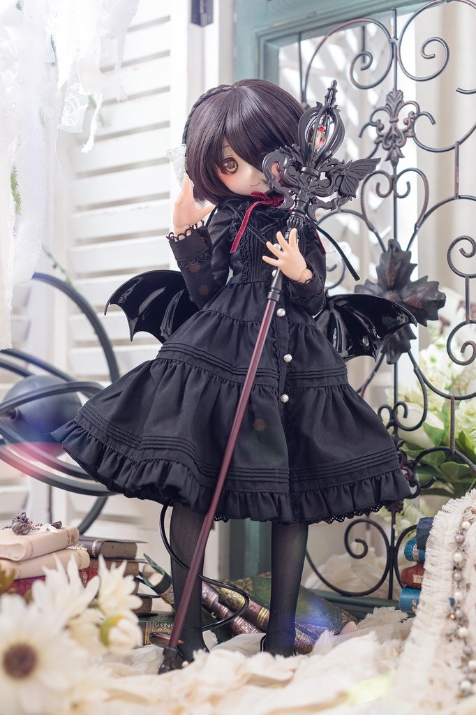 40cmドール向け 杖(黒)