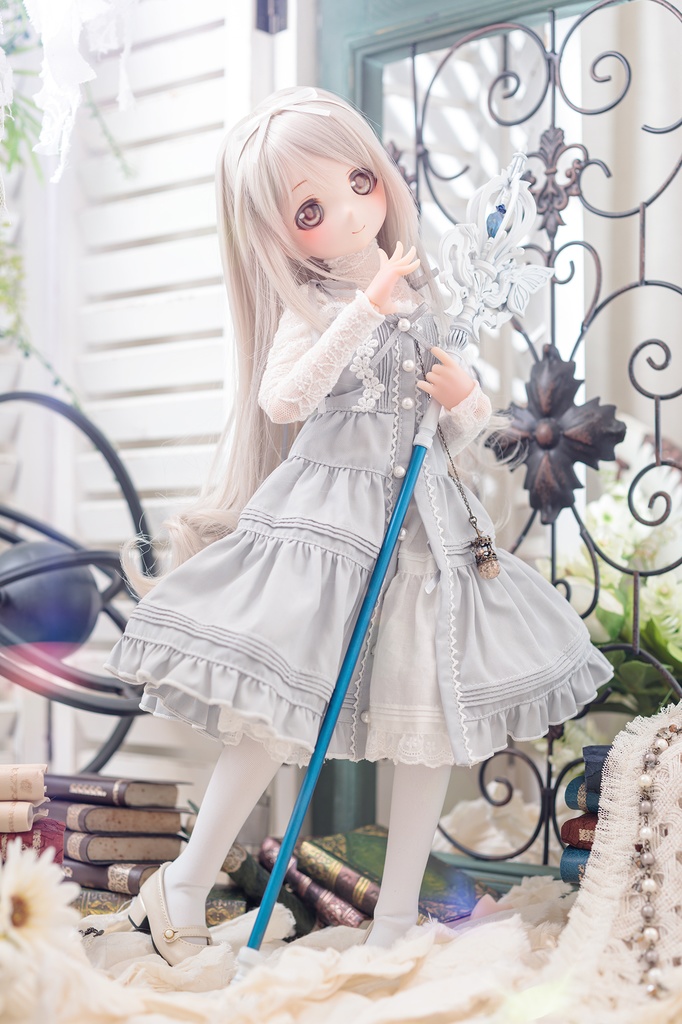 40cmドール向け 杖(白)