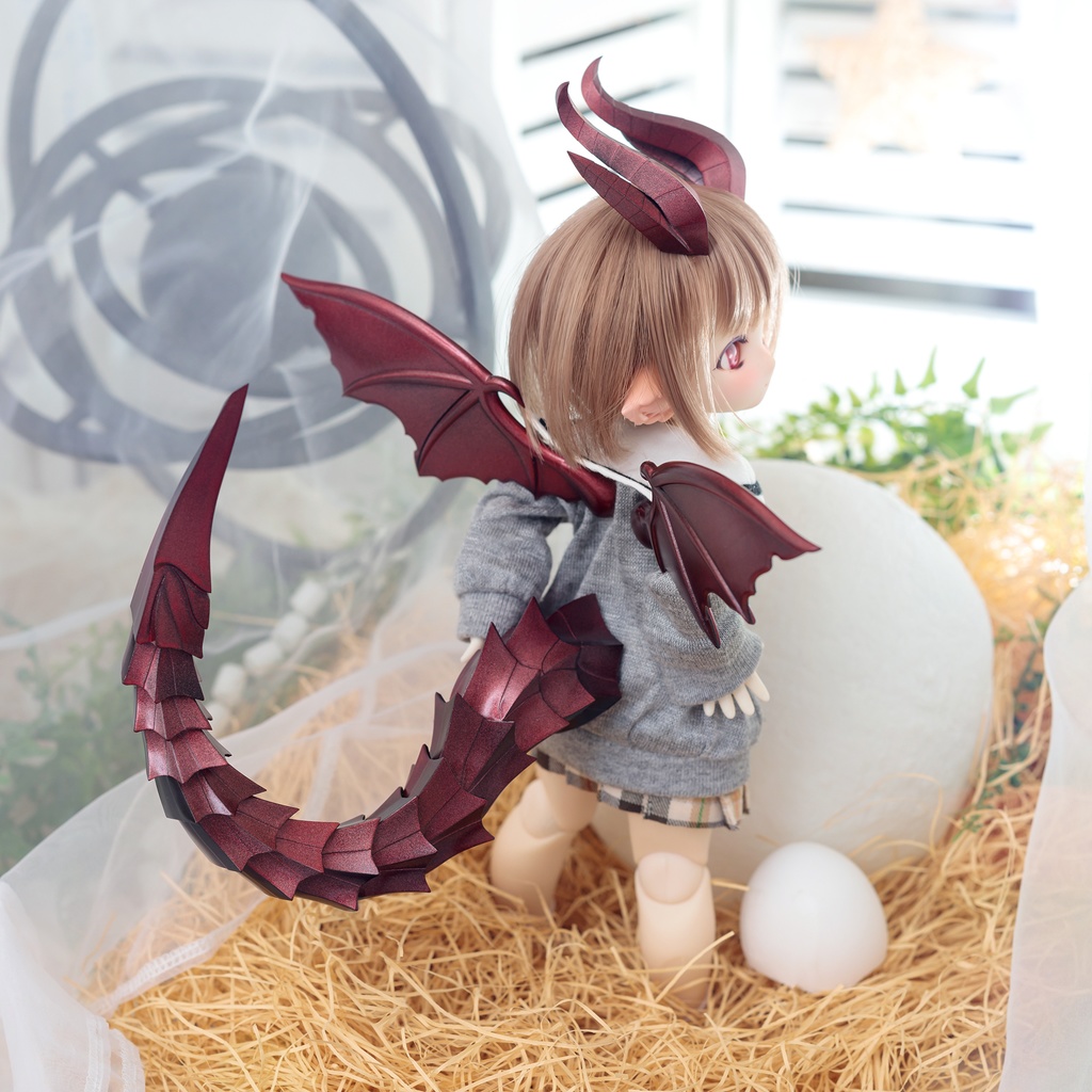 1/6ドールサイズ ドラゴンセット(赤/RED)