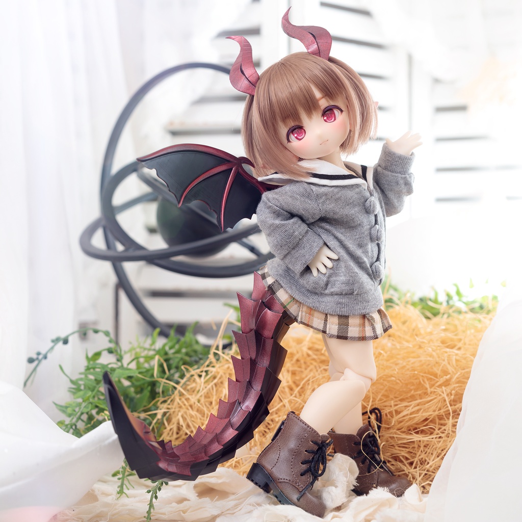 1/6ドールサイズ ドラゴンセット(赤/RED)