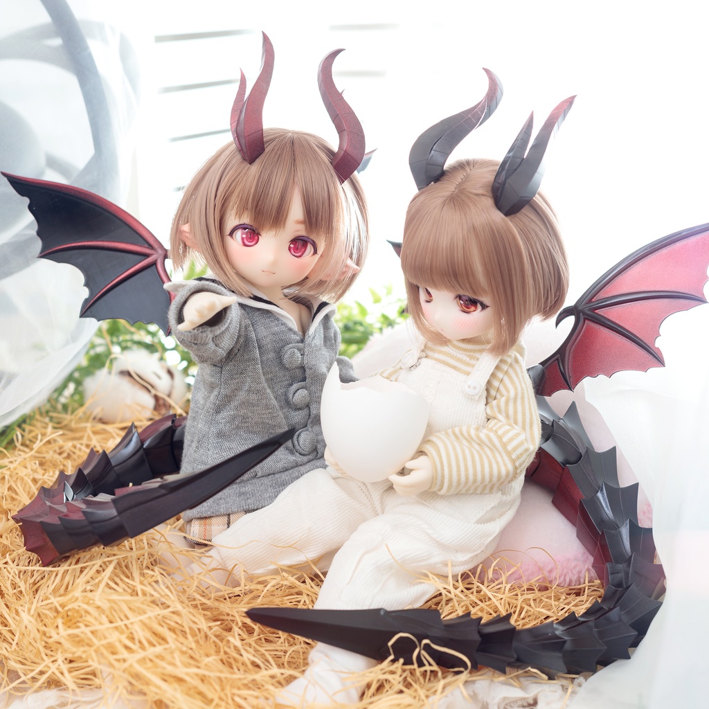1/6ドールサイズ ドラゴン赤&黒Wセット
