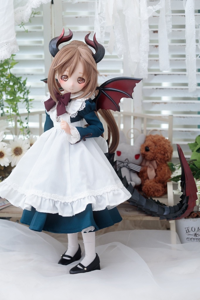 40cmドール向け ドラゴンセット(黒/BLACK)