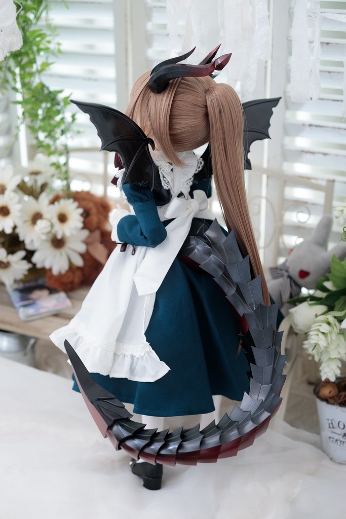 40cmドール向け ドラゴンセット(黒/BLACK)