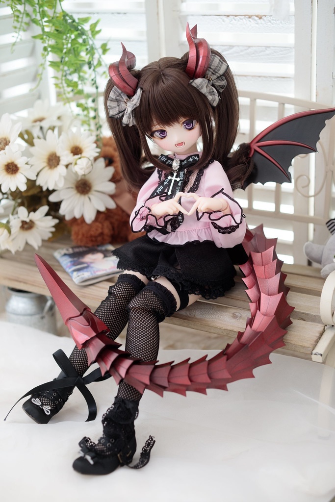 40cmドール向け ドラゴン尻尾単品(レッド)