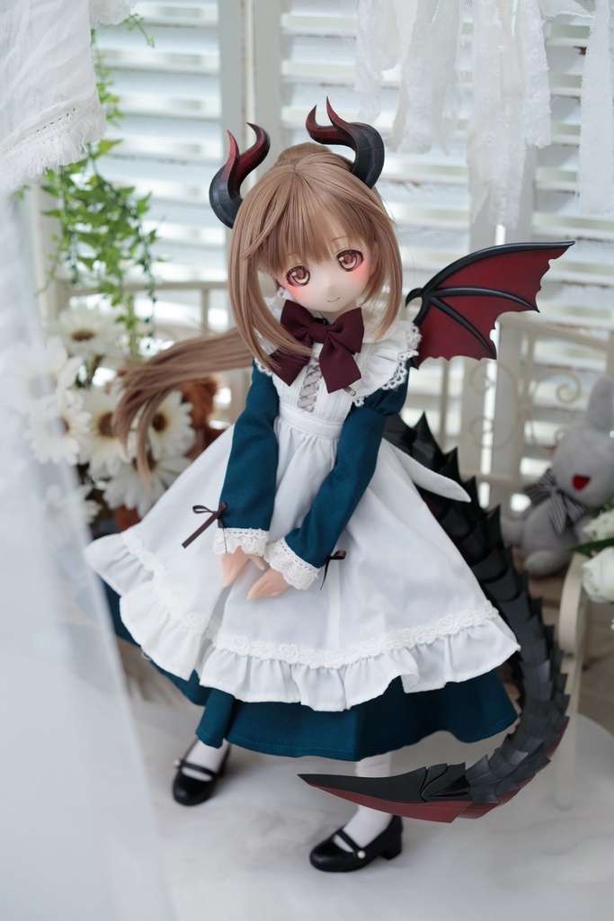 40cmドール向け ドラゴン尻尾単品(ブラック)