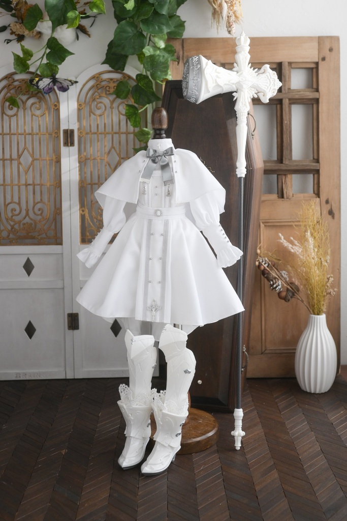 ヴァンパイアハンター衣装セット(ホワイト) CALULU✖aimai_middleコラボ