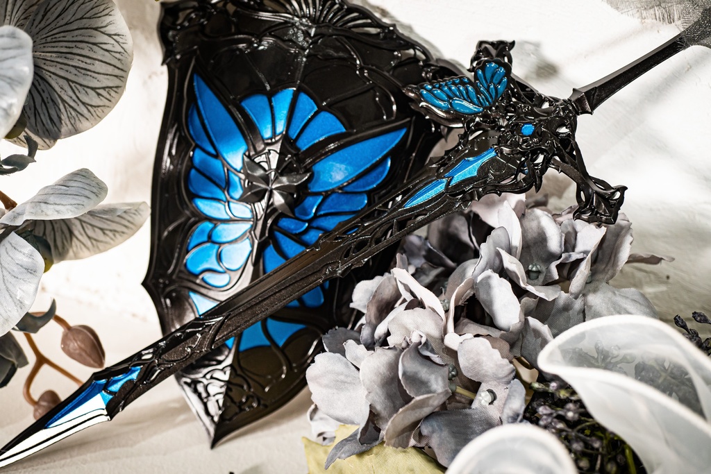 【単品販売】40cmドール向け 黒蝶の剣盾