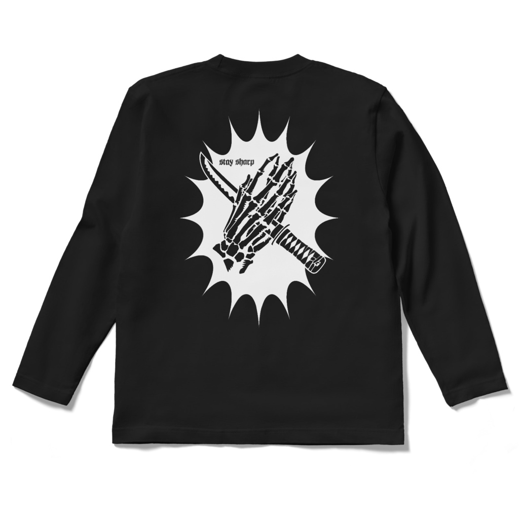 Stay Sharp - Double Graphic - Black Long Sleeve