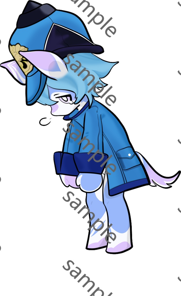 原神 メリュジーヌ 沮丧メンタ警官「I'm Fine」同人スウェットシャツ