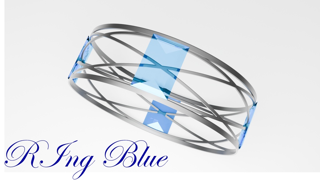 【VRChat想定】ブルーダイヤリング