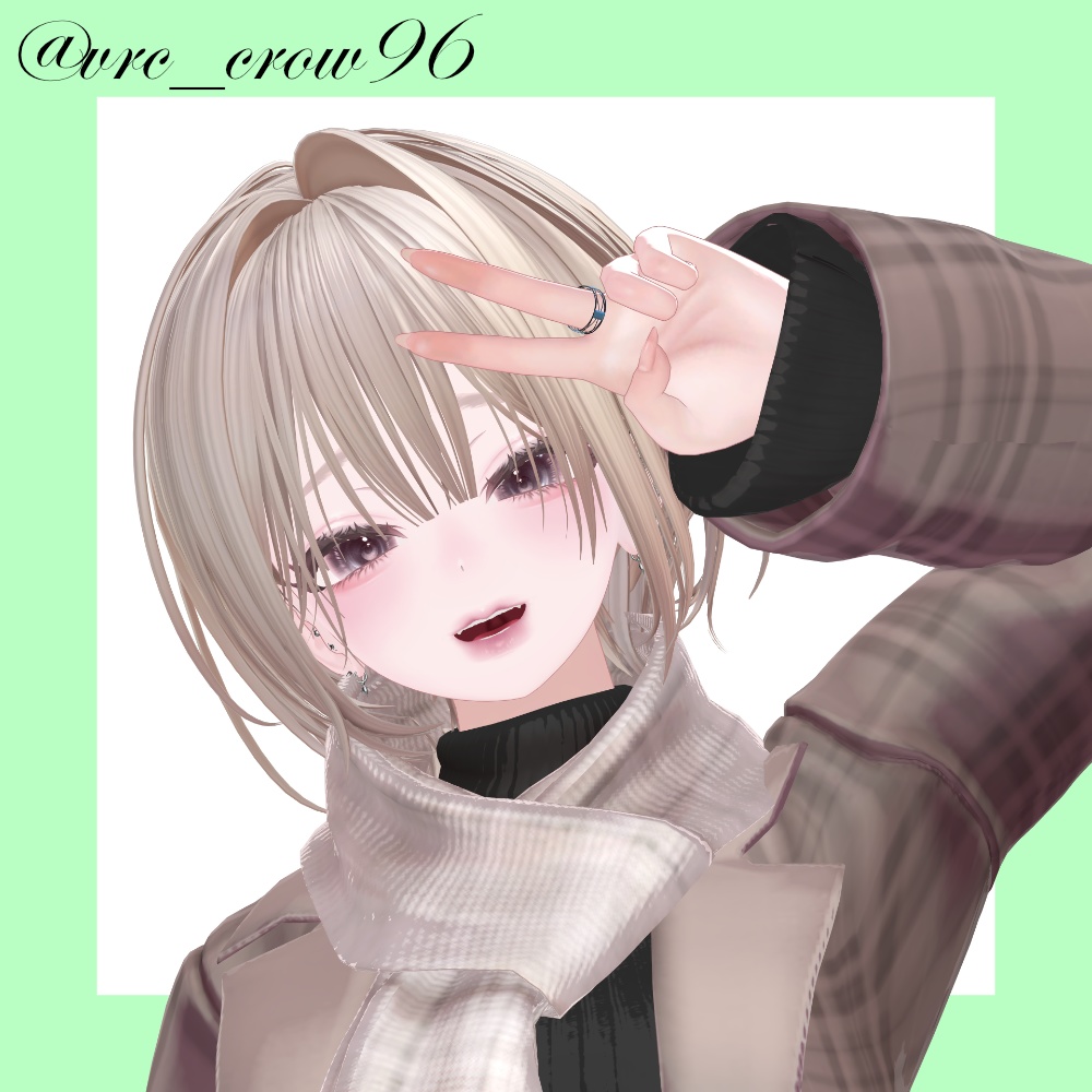 【VRChat想定】ブルーダイヤリング