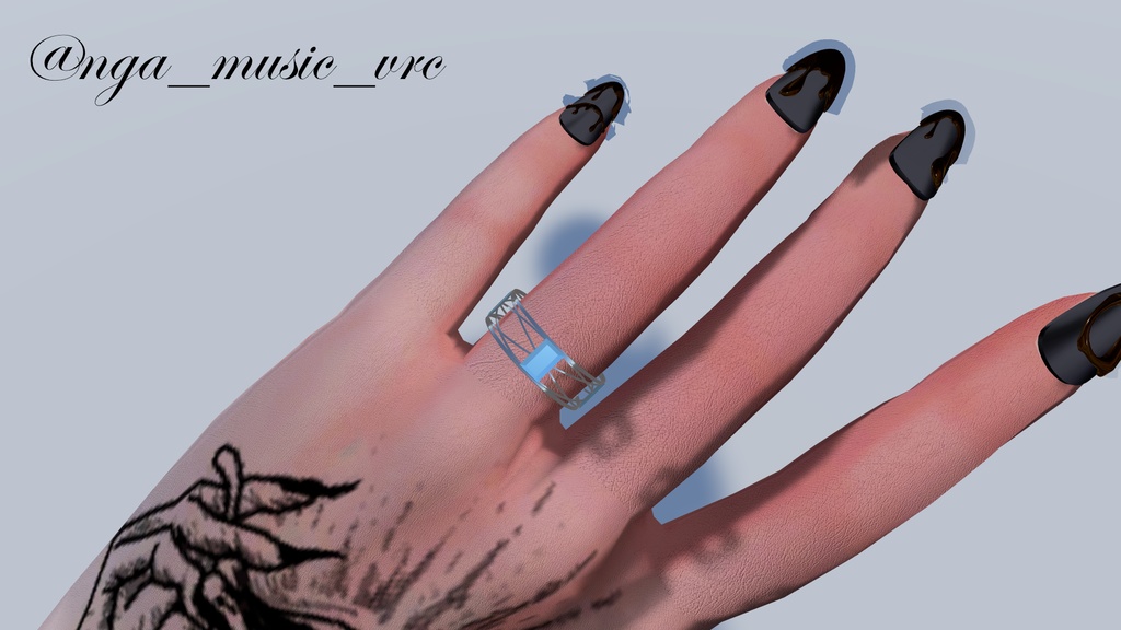 【VRChat想定】ブルーダイヤリング