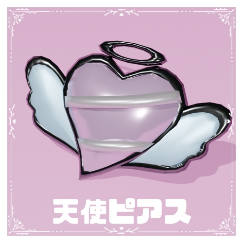 【VRChat想定】天使悪魔ピアスセット