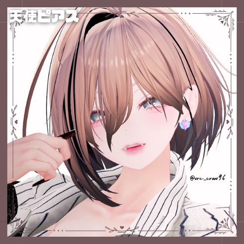 【VRChat想定】天使悪魔ピアスセット