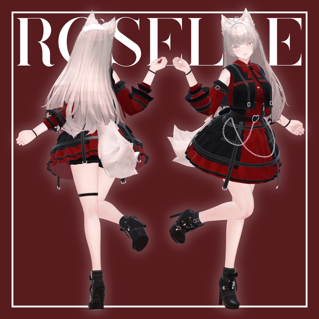 【LUMINA専用】フルセット衣装 "Roselle(ロゼル)"【VRC想定】