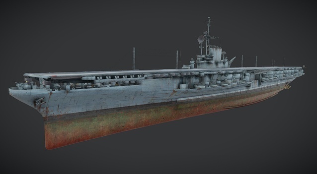 USS Midway(CV-41)|アメリカ海軍 空母 ミッドウェイ|3Dモデル