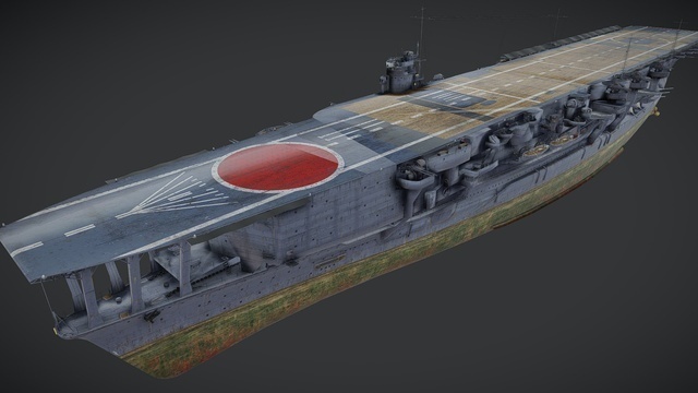  IJN Kaga 加賀｜日本海軍 空母 加賀｜3Dモデル