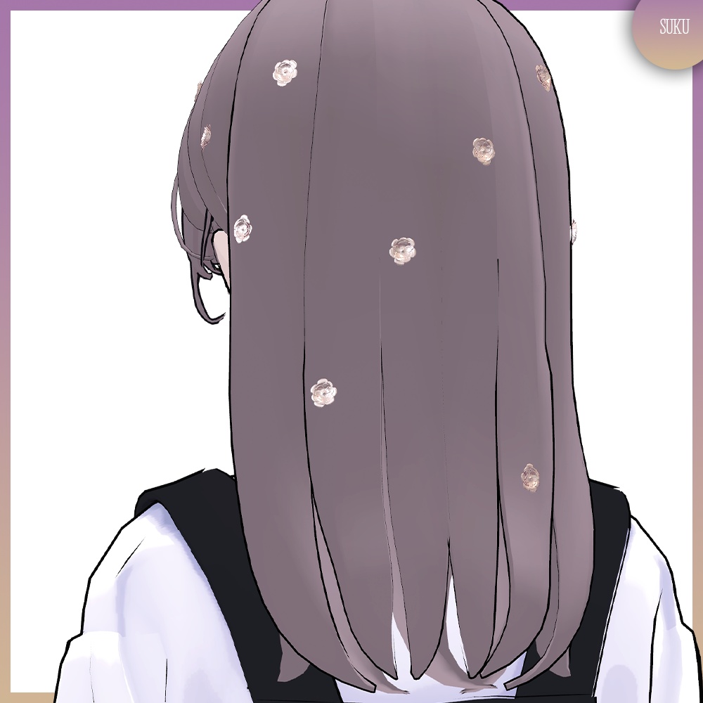 【☁Lapwing対応】ストレートヘア【VRChat】