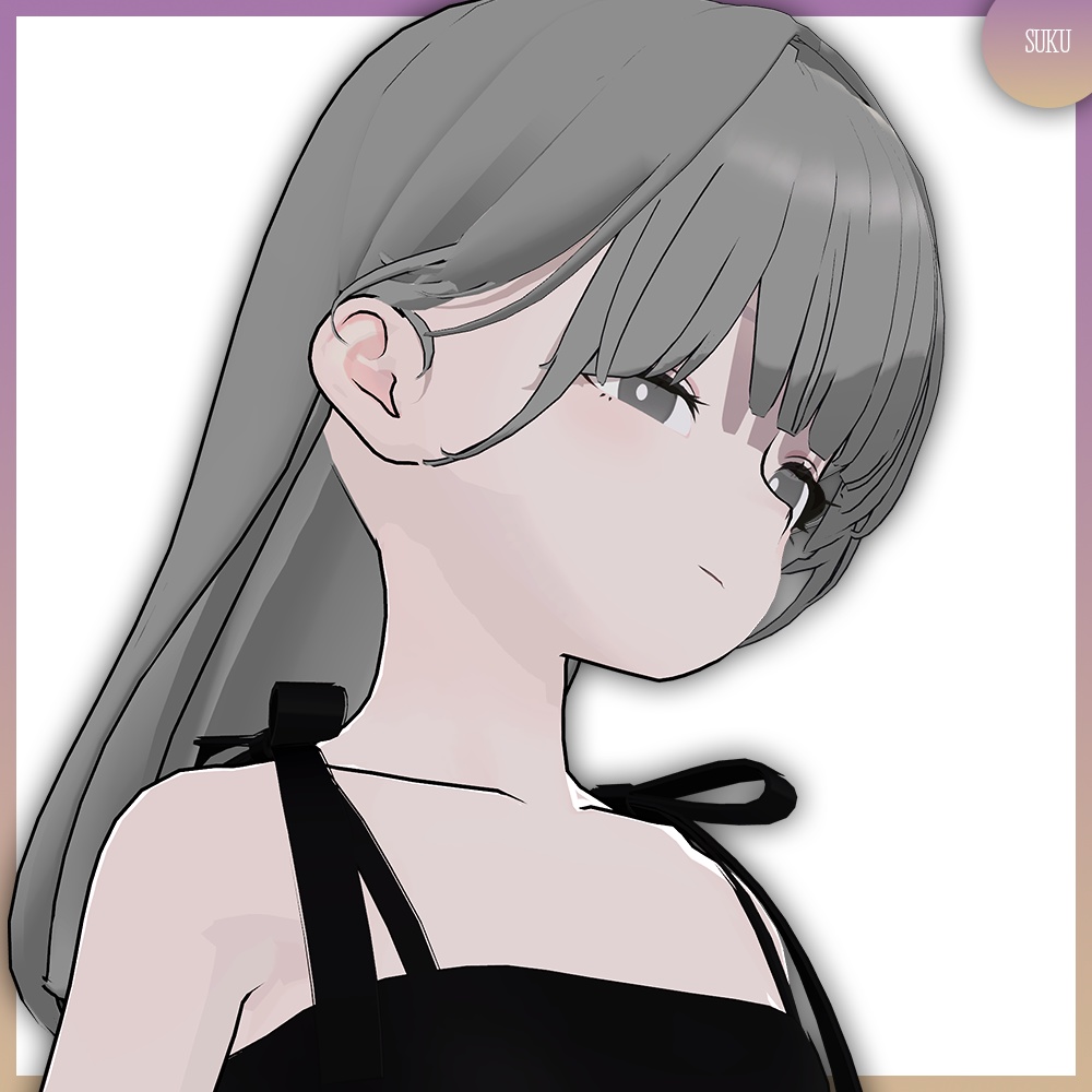 【☁Lapwing対応】ストレートヘア【VRChat】
