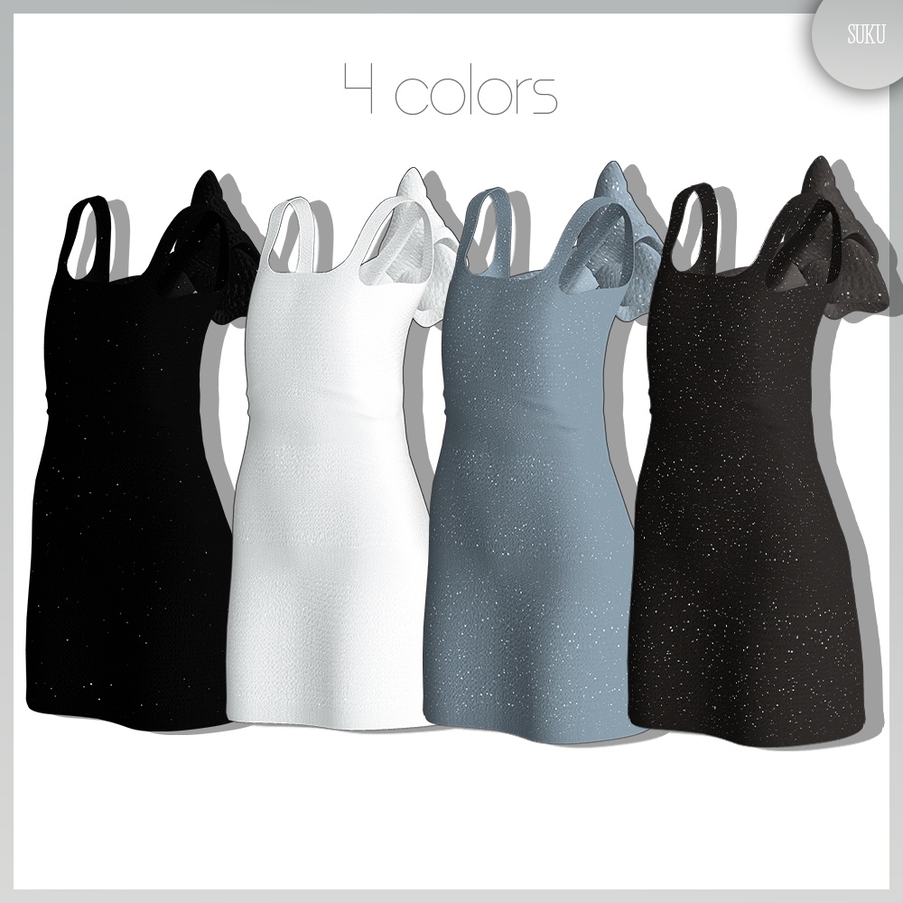 【2アバター対応】Sparkly Dress【VRChat】