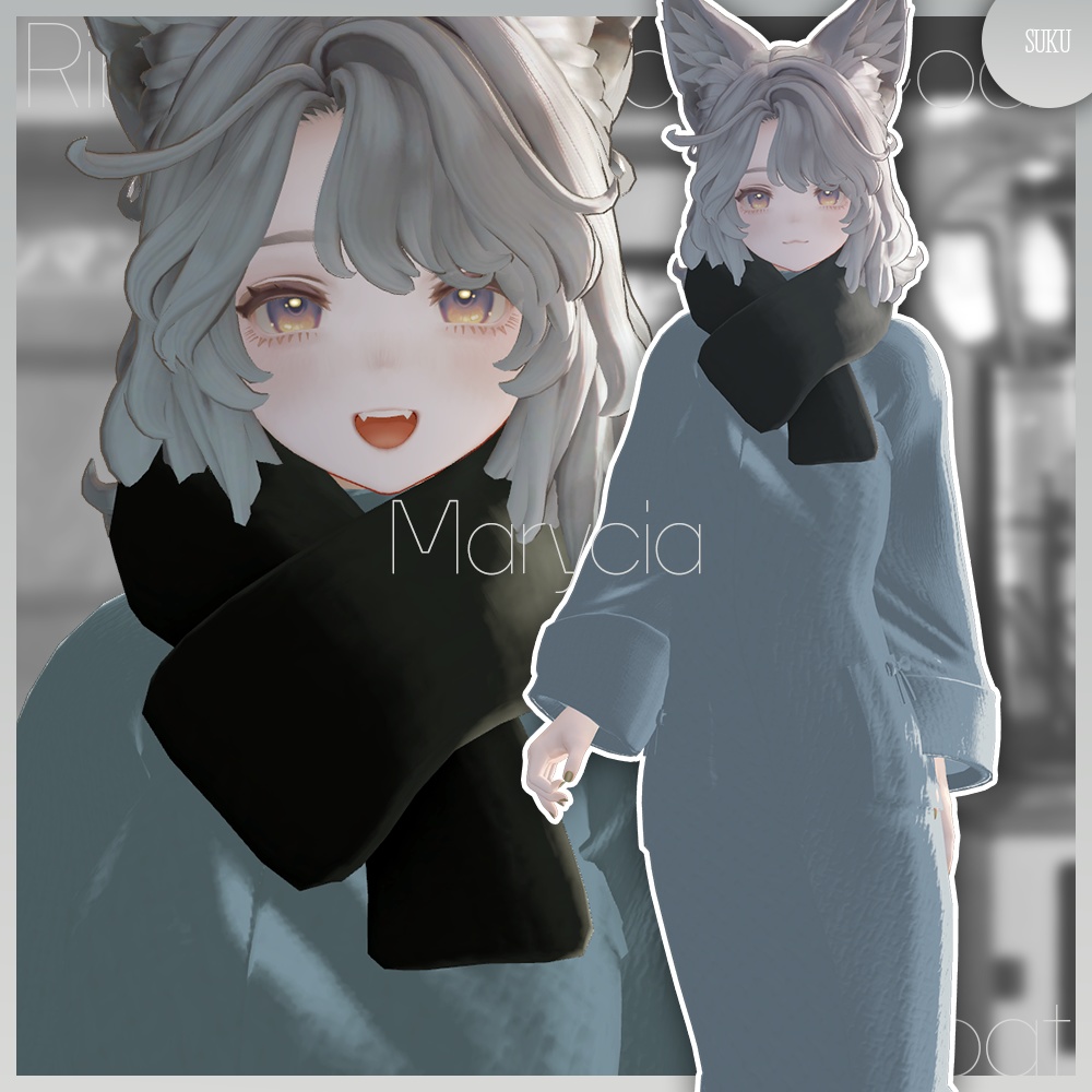 【40%OFF🎀販売記念SALE/2アバター対応】Ribbon Two-Tone Coat【VRChat】