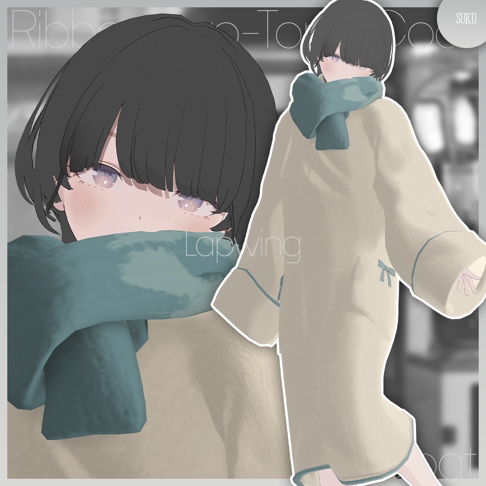 【40%OFF🎀販売記念SALE/2アバター対応】Ribbon Two-Tone Coat【VRChat】