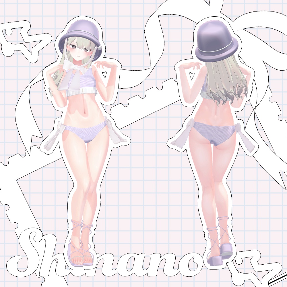 【🎀4アバター対応】sweet swimwear【VRChat】