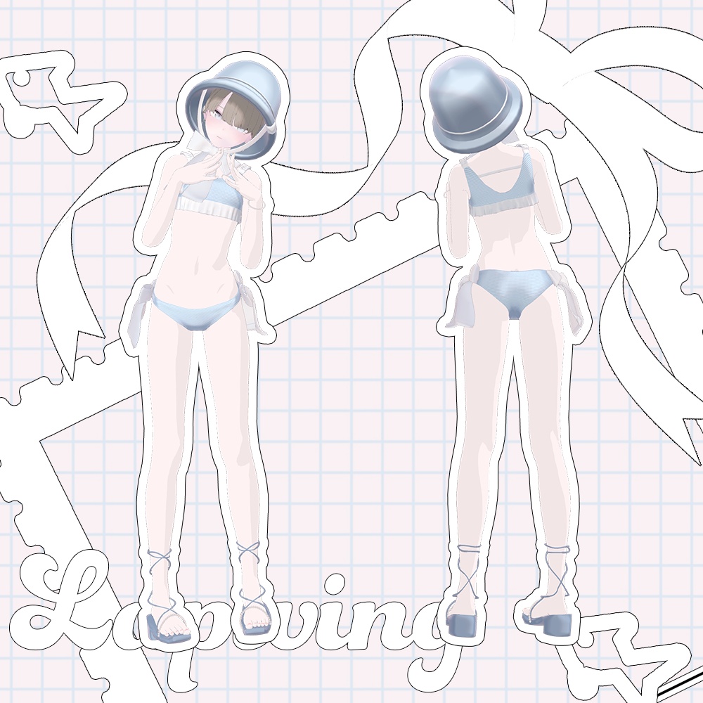 【🎀4アバター対応】sweet swimwear【VRChat】