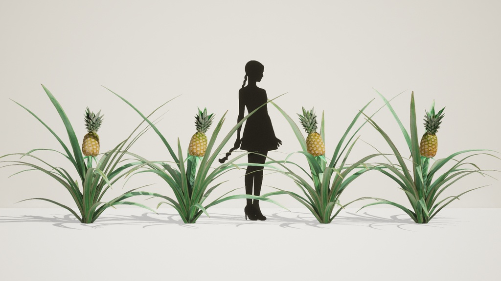 リアルなパイナップルの木 3Dモデル データパック