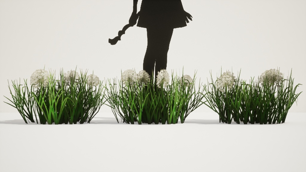 5種類のヨーロッパ野の花、Allium Denudatum II LOD