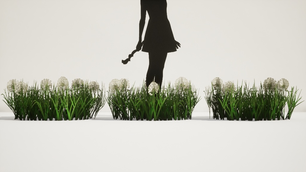 5種類のヨーロッパ野の花、Allium Denudatum II LOD