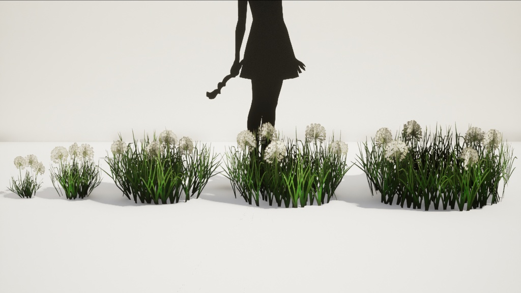 5種類のヨーロッパ野の花、Allium Denudatum II LOD