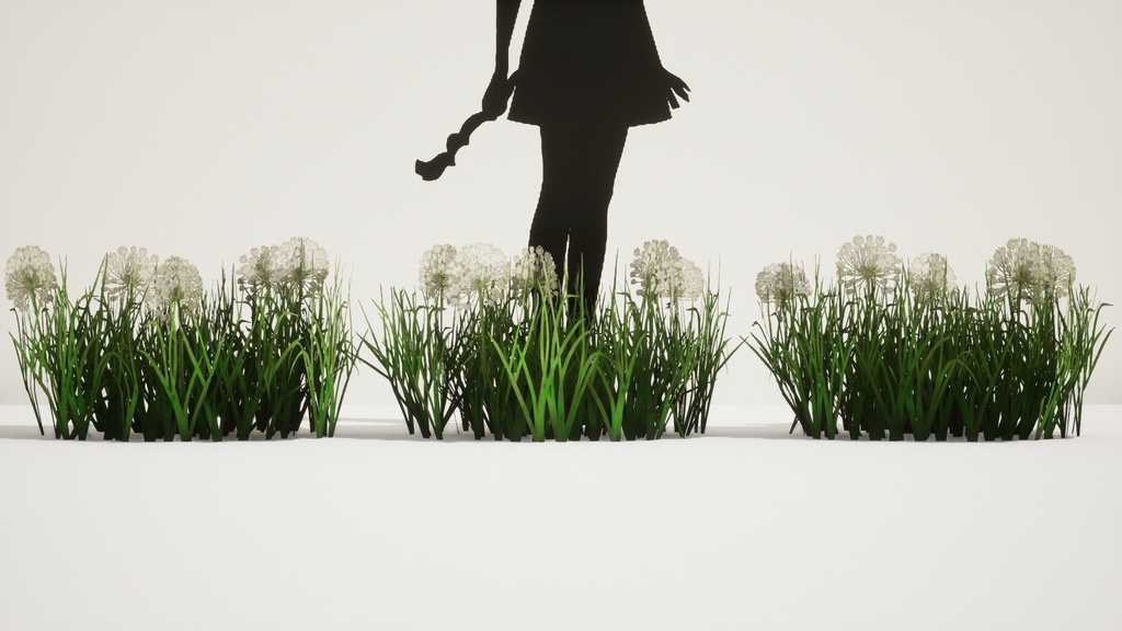 5種類のヨーロッパ野の花、Allium Denudatum II LOD