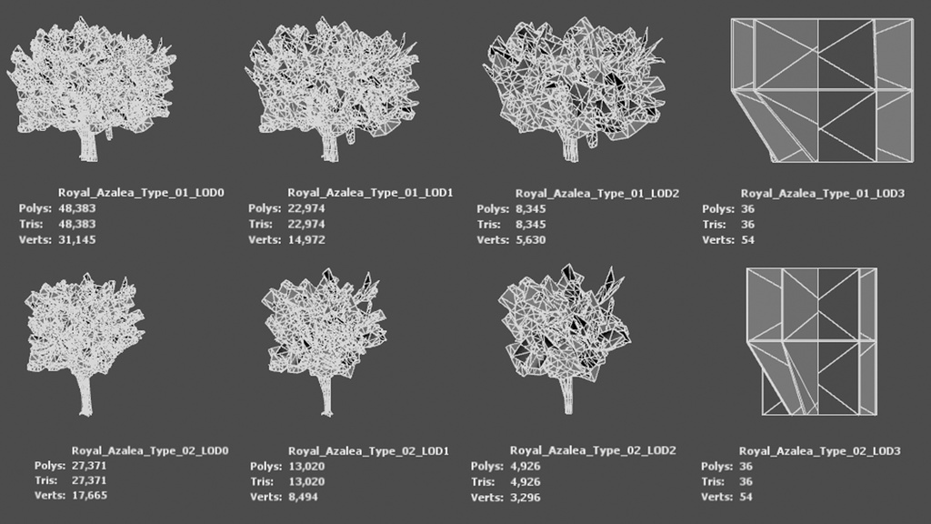 5 ツツジ3Dモデルデータパック