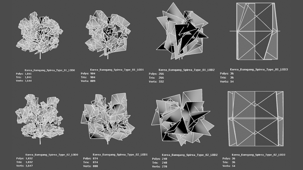 幻の金剛ナナカマド:韓国の希少植物3Dモデル