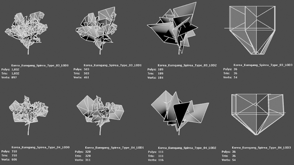幻の金剛ナナカマド:韓国の希少植物3Dモデル