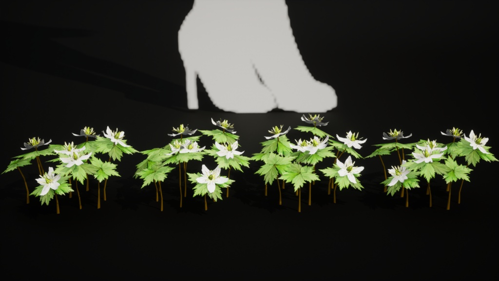 幻の花、モデミプル:韓国固有種の3Dデータ