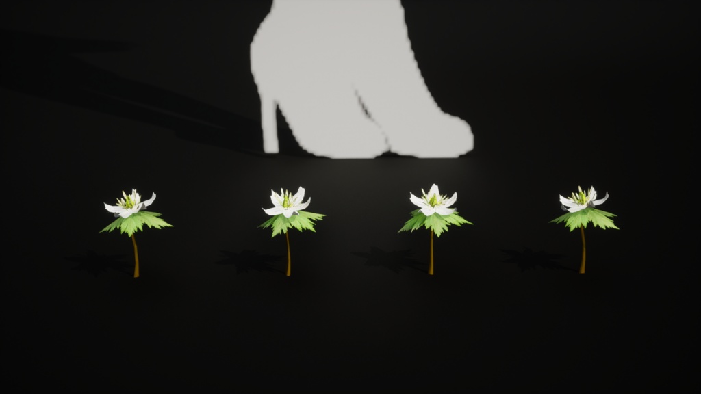 幻の花、モデミプル:韓国固有種の3Dデータ