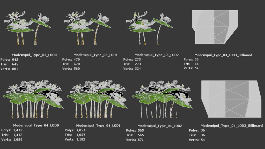 幻の花、モデミプル:韓国固有種の3Dデータ