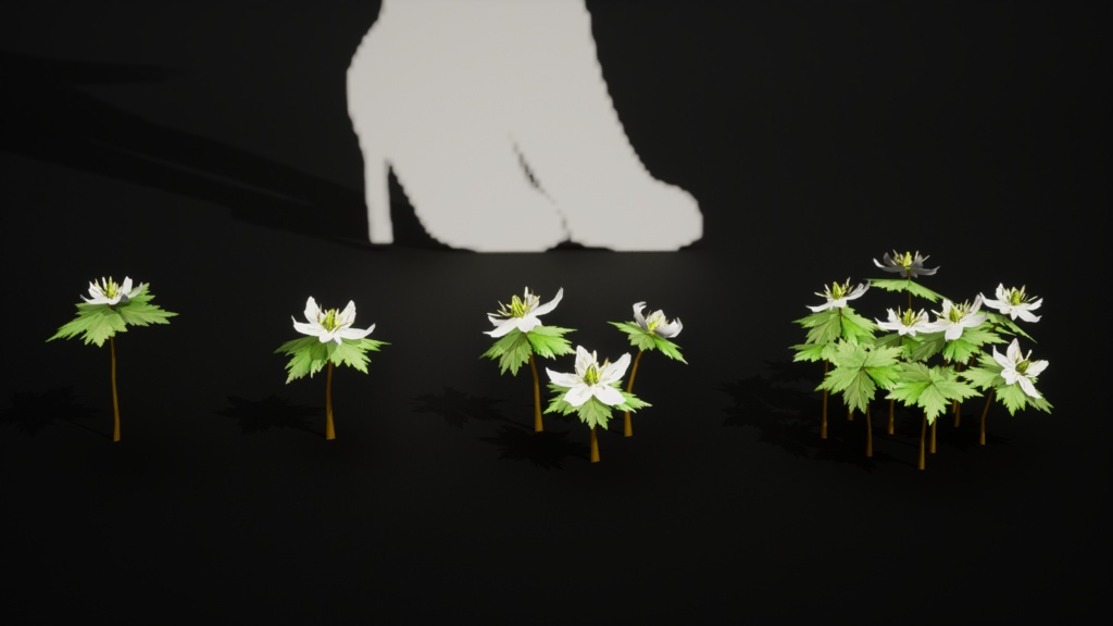 幻の花、モデミプル:韓国固有種の3Dデータ