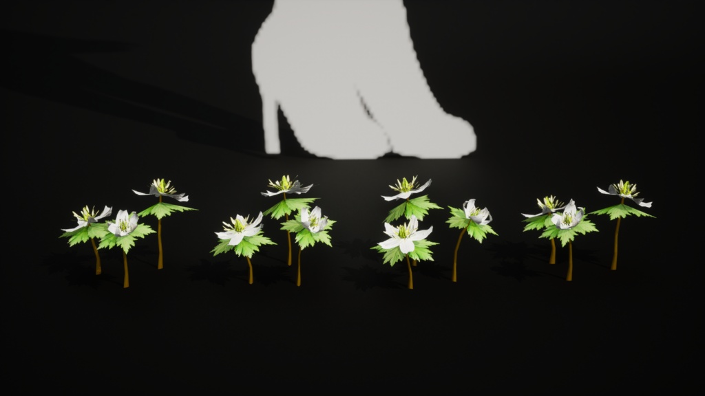 幻の花、モデミプル:韓国固有種の3Dデータ