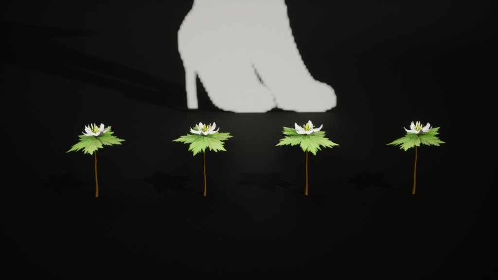 幻の花、モデミプル:韓国固有種の3Dデータ